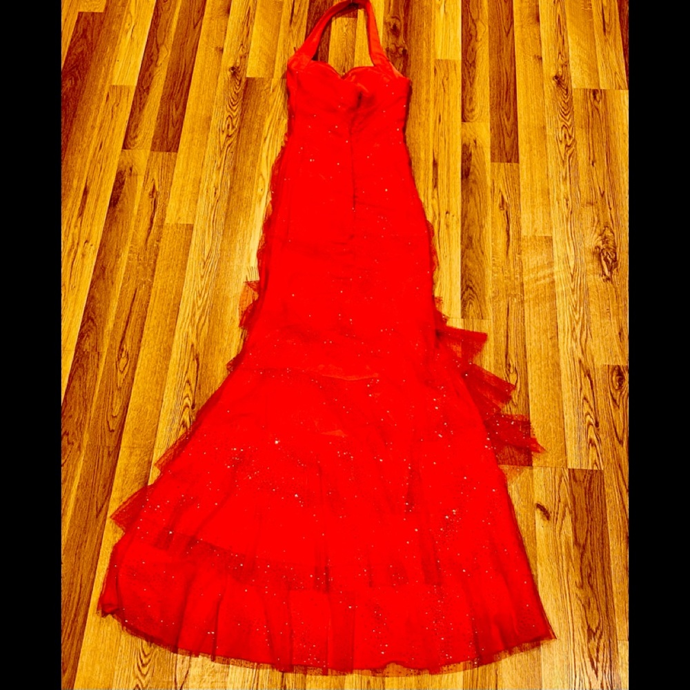 Ignite Evenings Size 2 Coral Color Prom Dress - Picture 6 of 15